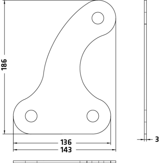 0° VR 10810 Extension Plate for
cluster panels w/RAL