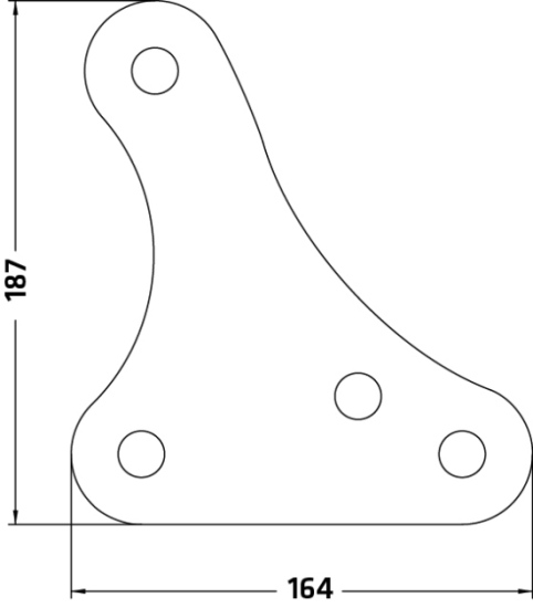 10° VR 10810 Extension Plate for
cluster panels