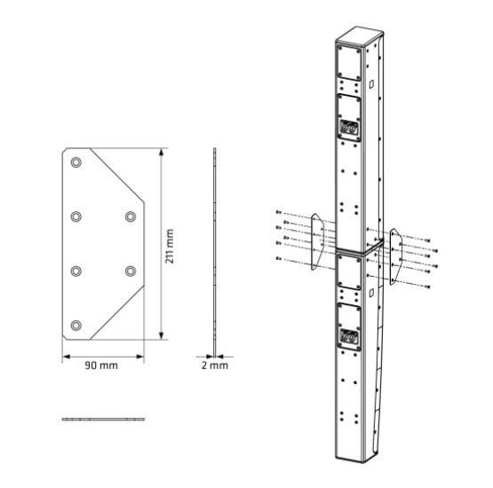 P10 Connector plates black