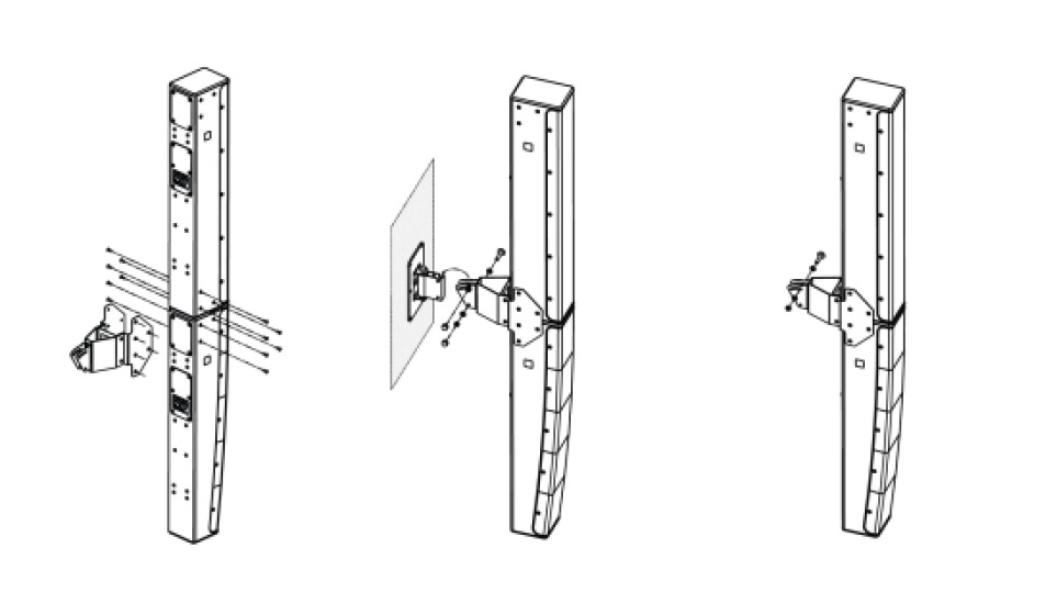 P10 Swivel and tilt bracket for 2x P10 black