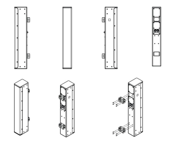 P10 Pole mount black